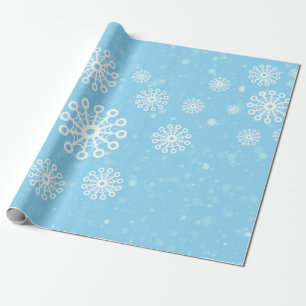 Papier Cadeau Neige dans le ciel bleu