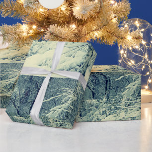 Papier Cadeau NEIGE SUR LE papier d'emballage BRANCHES