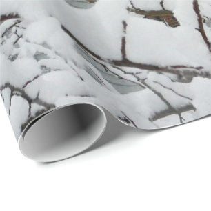 Papier Cadeau NEIGE SUR le papier d'emballage de BRANCHES