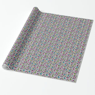 Papier Cadeau Neon Empreinte de léopard