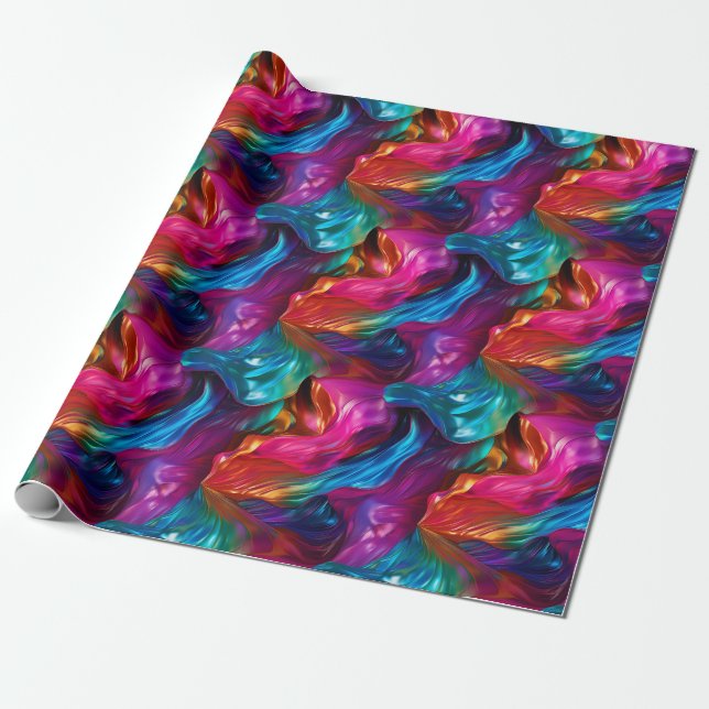 Papier Cadeau Neon prismatique (Déroulé)