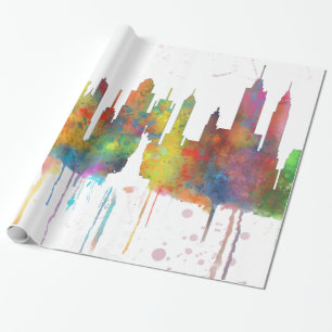 Papier Cadeau NEW YORK, HORIZON de NY - papier d'emballage