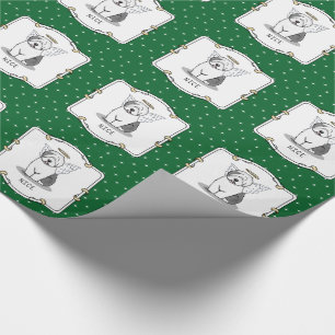 Papier Cadeau Nice Angel Old English Sheepdog (Gris 1) - mignon