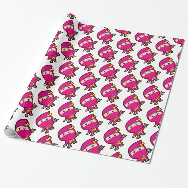 Papier Cadeau Ninja Girl (Déroulé)