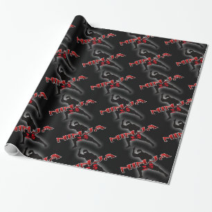 Papier Cadeau Ninja Silhouette
