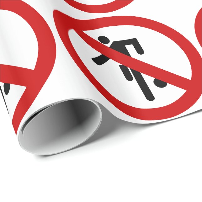 Papier Cadeau NO Ball Games ⚠ Thai Park ⚠ (Coin rond)