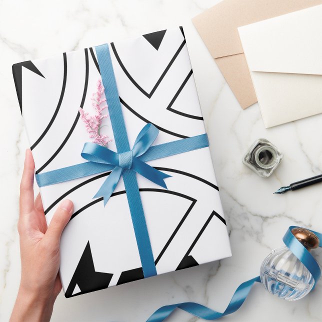 Papier Cadeau No Dogs Allowed Bold Black and White Symbol (Créateur téléchargé)