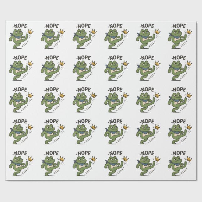 Papier Cadeau No Kings in America Frog No Kings Democracy (Plat)