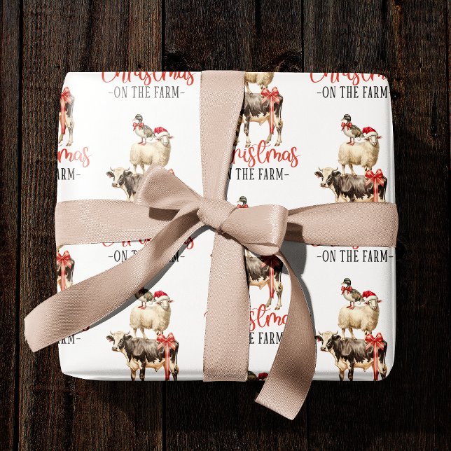Papier Cadeau Noël à la ferme Barnyard animal (Créateur téléchargé)