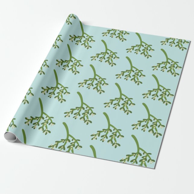Papier Cadeau Noël à Mistletoe (Déroulé)