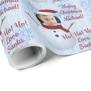 Papier Cadeau Noël à Noël à l'Modèle photo du joli Snowman