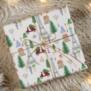 Papier Cadeau Noël à Paris dans la Ville Lumière des Fêtes