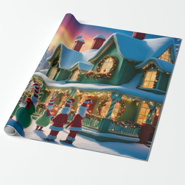 Papier Cadeau Noël à Whoville (Déroulé)