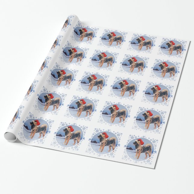 Papier Cadeau Noël Akita (Déroulé)