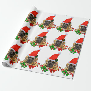 Papier Cadeau Noël anglais de mastiff