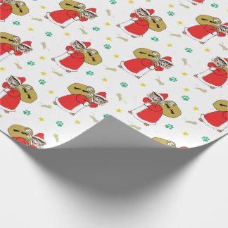 Papier Cadeau Noël aux chats père Noël Paws