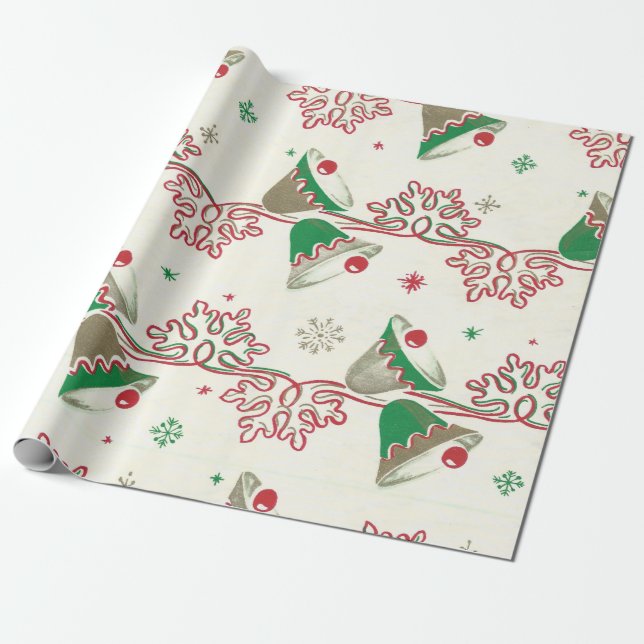 Papier Cadeau Noël Bells vintage (Déroulé)