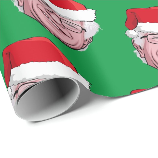 Papier Cadeau Noël BERNIE SANDERS (Coin rond)