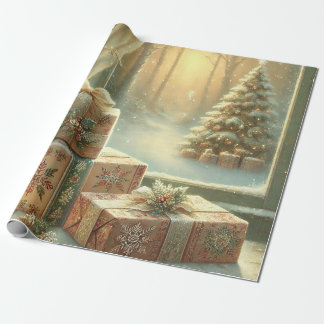 Papier Cadeau Noël blanc