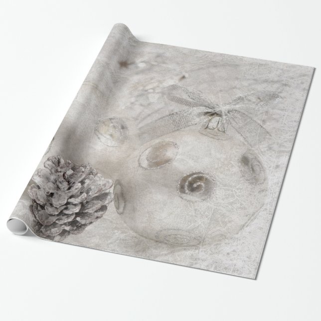 Papier Cadeau Noël blanc (Déroulé)