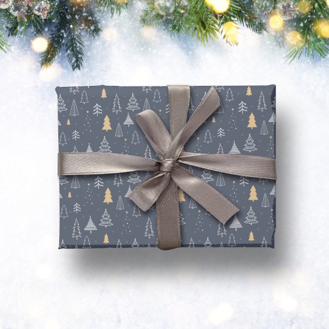 Papier Cadeau Noël bleu hiver (Créateur téléchargé)