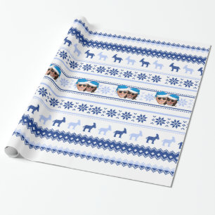 Papier Cadeau Noël bleu Joe et Kamala
