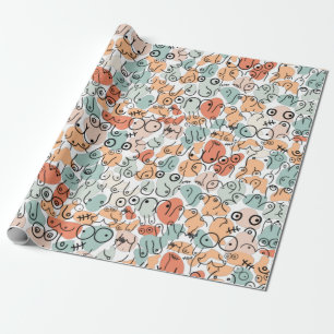 Papier Cadeau Noël boho moderne