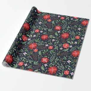 Papier Cadeau Noël Botanique Berries Ferme Pays  
