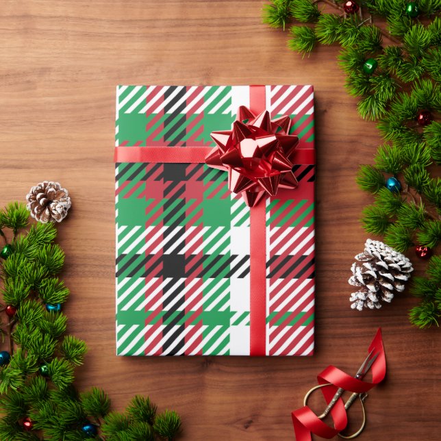 Papier Cadeau Noël Buffalo Check Tartan En vichy Plaid (Cadeau de vacances)