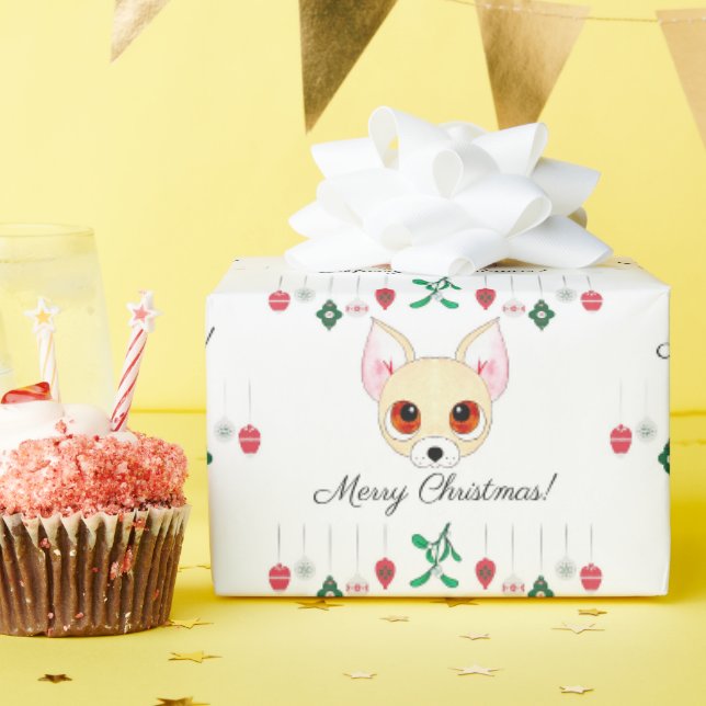 Papier Cadeau Noël Chihuahua (Fête d'anniversaire)