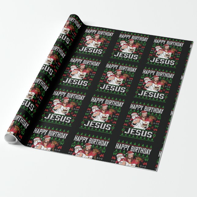 Papier Cadeau Noël chrétien JEUX ANNIVERSAIRE JÉSUS Famille Ma (Déroulé)