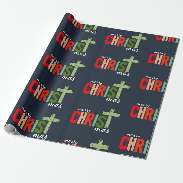 Papier Cadeau Noël Christian Texte Inspiration (Déroulé)