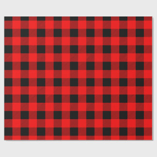 Papier Cadeau Noël classique de plaid de Buffalo