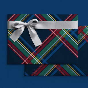 Papier Cadeau Noël classique plaid vacances colorées