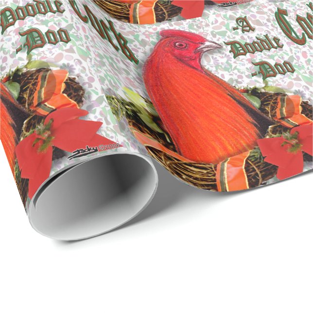 Papier Cadeau Noël Cockadoodledoo (Coin rond)
