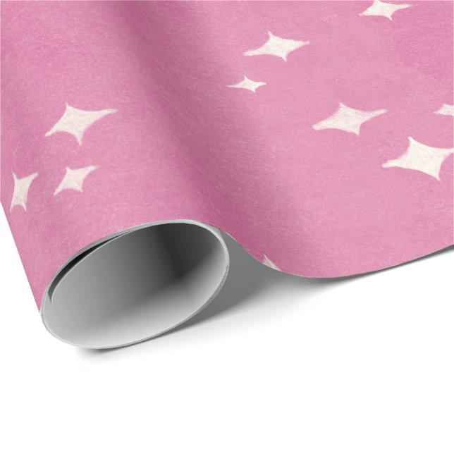 Papier Cadeau Noël commence dans le rose chaud (Coin rond)