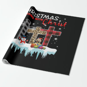 Papier Cadeau Noël commence par le Christ