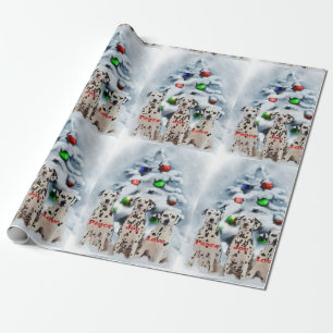 Papier Cadeau Noël dalmate