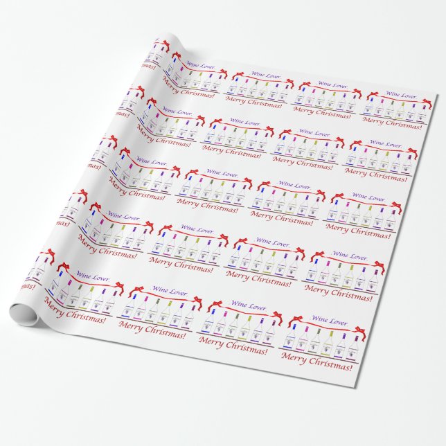 PAPIER CADEAU NOËL D'AMATEUR DE VIN ENVELOPPANT PAPER_1 (Déroulé)