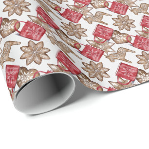 Papier Cadeau Noël danois Cookies & Cocoa Hygge