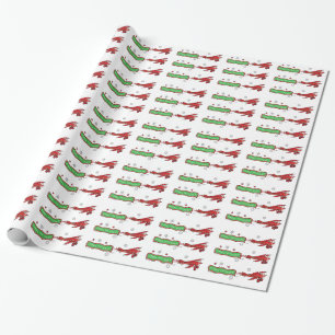 Papier Cadeau Noël d'avion bonnes fêtes