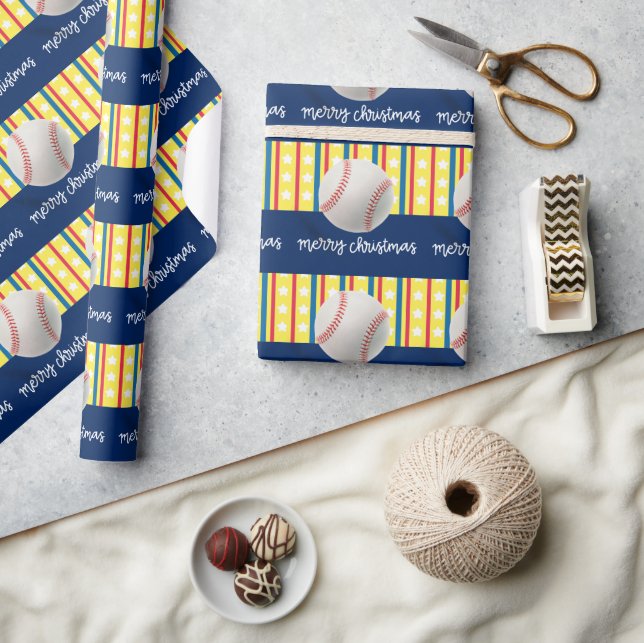 Papier Cadeau Noël de baseball (Artisanat)
