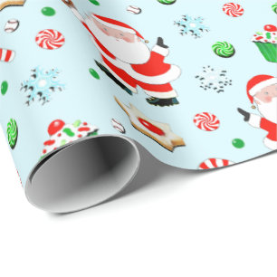 Papier Cadeau Noël de baseball