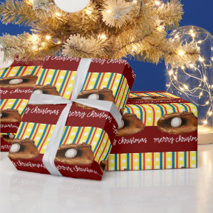 Papier Cadeau Noël de baseball