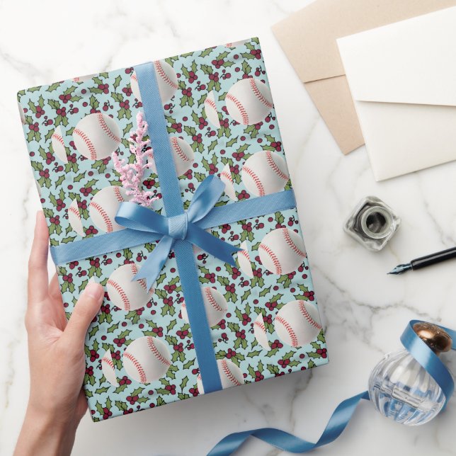 Papier Cadeau Noël de baseball (Cadeaux)