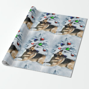 Papier Cadeau Noël de berger allemand
