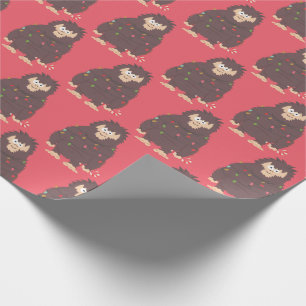 Papier Cadeau Noël de Bigfoot Sasquatch