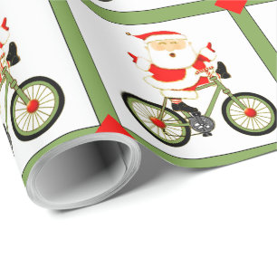 Papier Cadeau Noël de cycliste de vacances