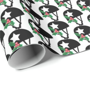Papier Cadeau Noël de Derby de rouleau, patinage de rouleau