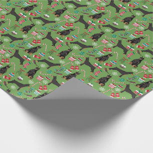 Papier Cadeau Noël de Doberman Dog